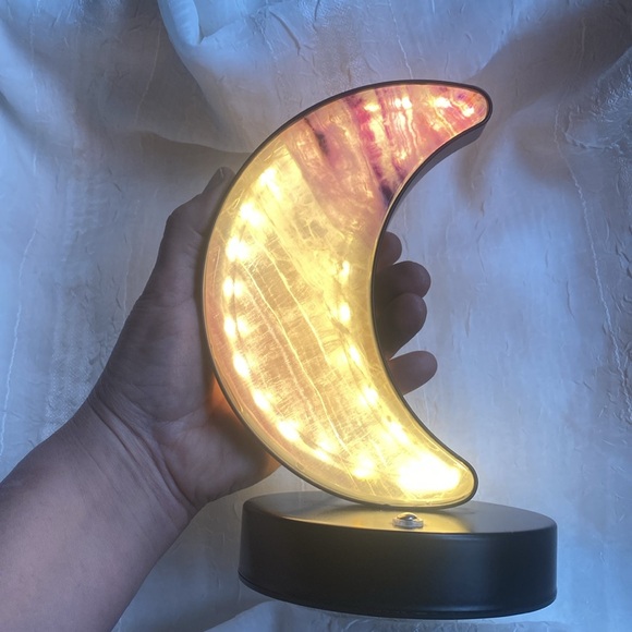 Other - Fluorite moon touch lamp
